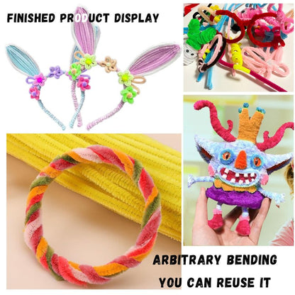 Pipe Cleaners Craft Bulk,Kids Toys & Games Gifts,200pcs Arts Crafts,Chenille Stems Art Supplies for Projects Creative DIY Room Decor,Christmas Decorations,Juegos para Niños Fidget Toys for Ages 5-7