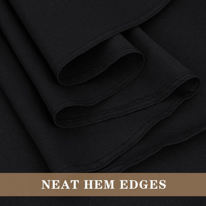 Fitable 6 Pack Black Round Table Clothes - 90 Inches in Diameter - Stain Resistant and Washable Tablecloths, Polyester Fabric Table Covers for Wedding, Party, Banquet, Gathering