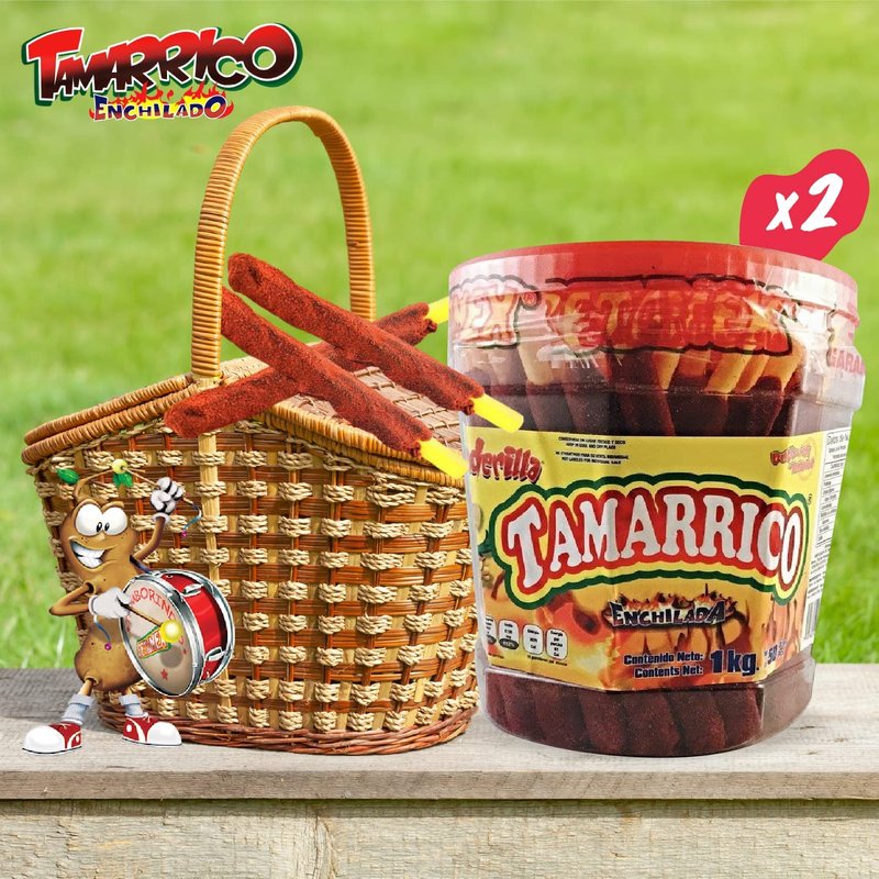 2 Pack BETAMEX Tamarrico Candy Tamarind Flavor Sticks 50 Pcs 1kg/2.2pounds – Mexican Candy – Chili and Tamarind – Spicy Flavor