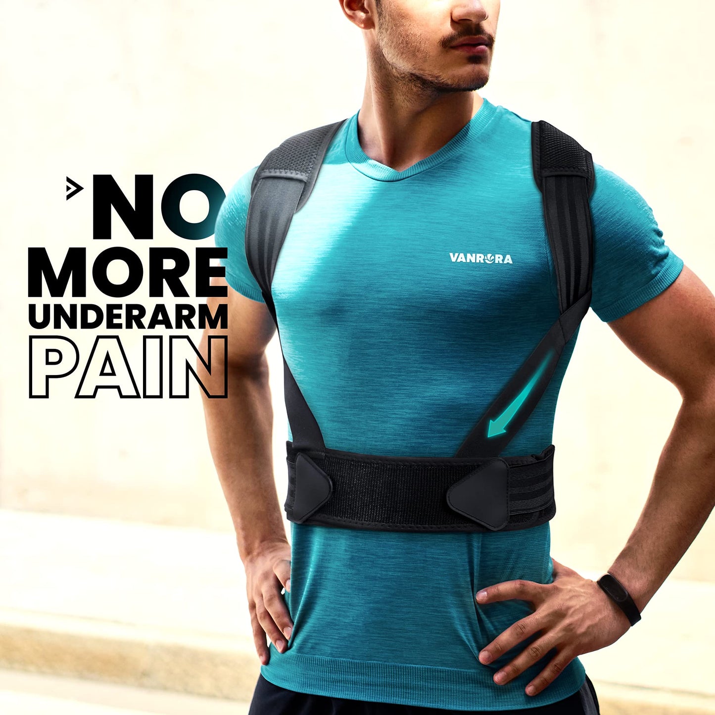 VANRORA Posture Corrector for Women and Men, Back Brace Fully Adjustable & Comfy, Support Straightener for Spine, Back, Neck, Clavicle and Shoulder, Improves Posture and Pain Relief L/XL