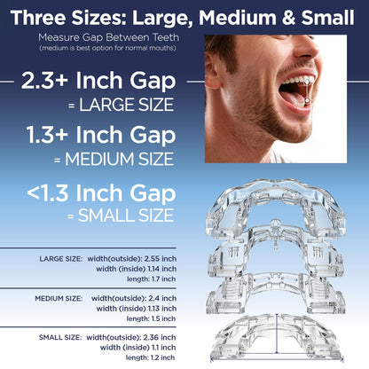SilentZPro 2.0 - USA Designed Anti Snore Mouthpiece (Size: Medium) - Fully Adjustable Anti Snore Mouth Guard - Professional Patented Anti Snore Devices - Brand: Itus Mouthguardz
