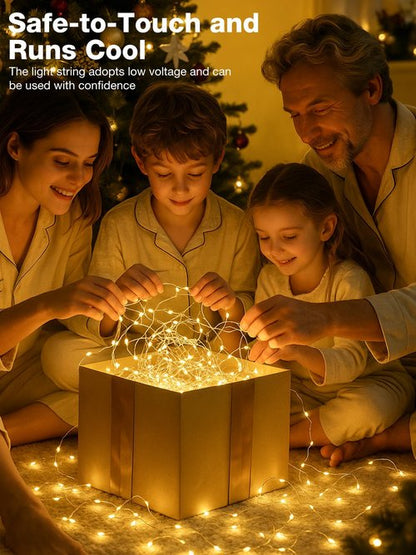 Fairdeer 6Pack Fairy Lights with Timer, 7ft 20 LED Twinkle Light Battery Operated 3 Modes, Mini String Lights for Christmas Trees Wreath Party DIY Mason Jars Bottles Decor, Warm White