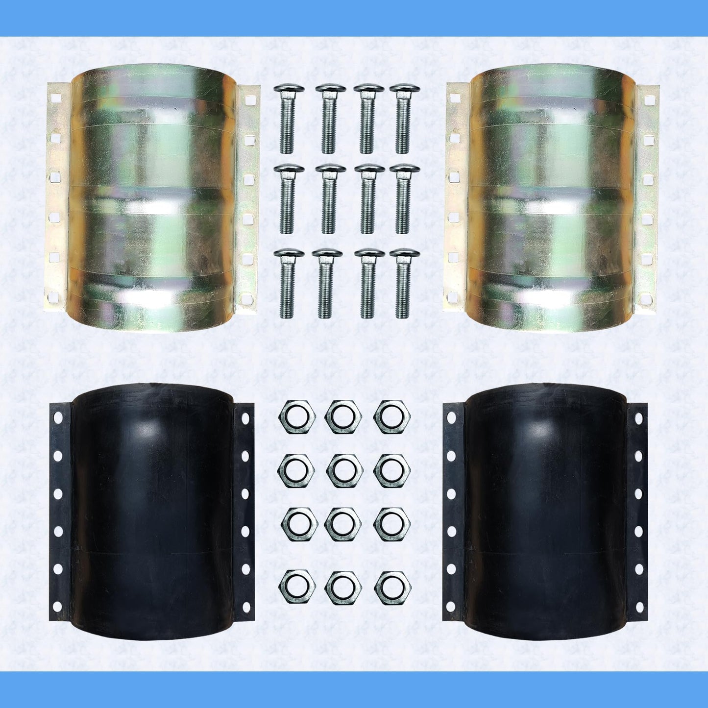 Water Pipe Repair Clamp for 6 inch Pipe(OD of The Applicable Pipe is About 6.5 inch),Leak Sealer for Pipes and Plumbing,Length 11.6 inch,Suitable for PE,PPR,Iron and Steel Pipes