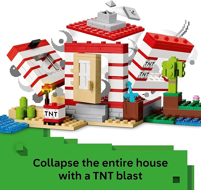 LEGO Minecraft The TNT Jungle House Building Toy - Minecraft Toy for Boys and Girls Ages 8+ - Gift for Birthdays - Video Game Playset for Fans - 21275