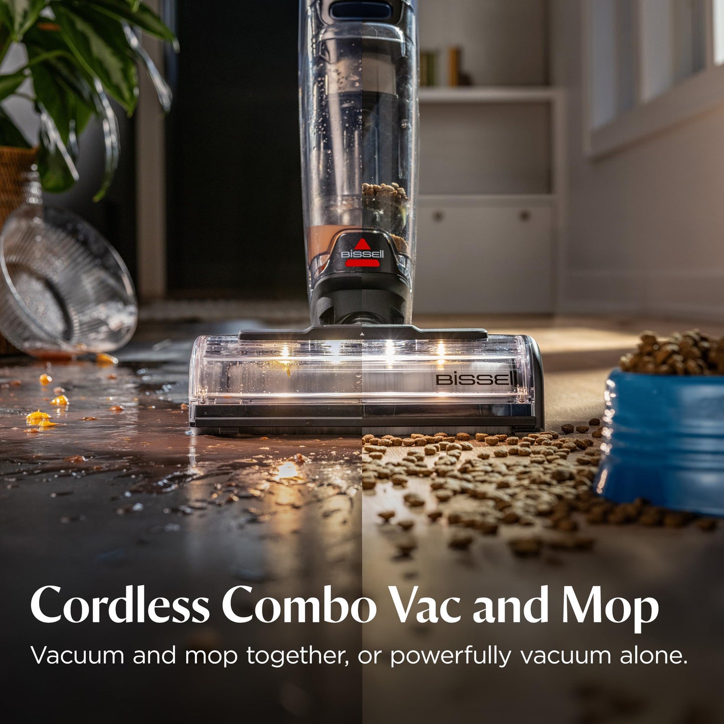 BISSELL CrossWave HydroScrub Plus Cordless Wet Dry Vacuum Mop, Floor Cleaner with Edge Cleaning & Headlights, 45-Minute Runtime, Multi-Surface, Hard Floor Sanitize, & Clean Out Formula Included, 4275E