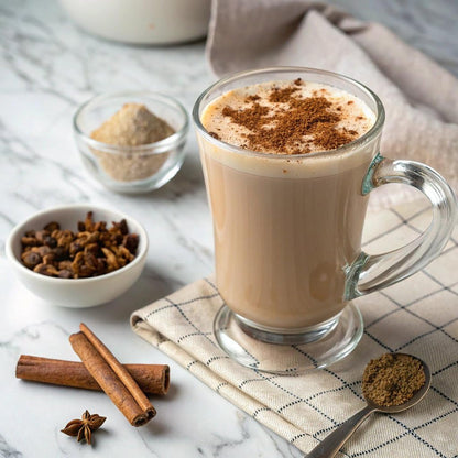 Caffe D’Vita Spiced Chai Latte Mix - Chai Tea Latte Powder Mix, Gluten Free, Chai Tea Powder, No Cholesterol, No Hydrogenated Oils, No Trans Fat, Spiced Chai Latte Powder Mix - 1 Lb Can, 6-Pack