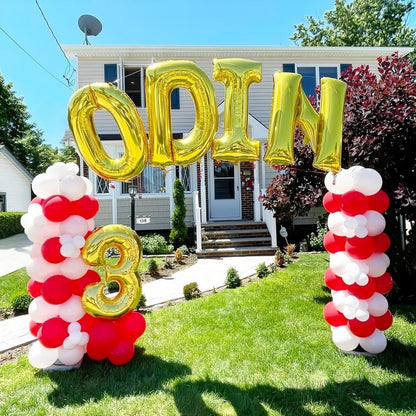 Giant C Alphabet Name Balloon, Gold Self Inflating Custom Letter Balloons Birthday Decor, 40 Inch Helium Mylar Foil Word Balloons Letters for Girls Men Anniversary Party Graduation Decoration Supplies