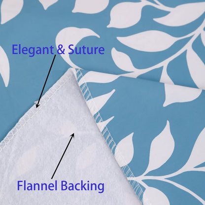 Walrus Heavy Duty Vinyl Tablecloth with Flannel Backing Waterproof Oil-Proof Plastic Table Cloth Stain-Resistant Wipeable Rectangle or Square Table Cover for Indoor and Outdoor (Branch, 52X70 Inch)