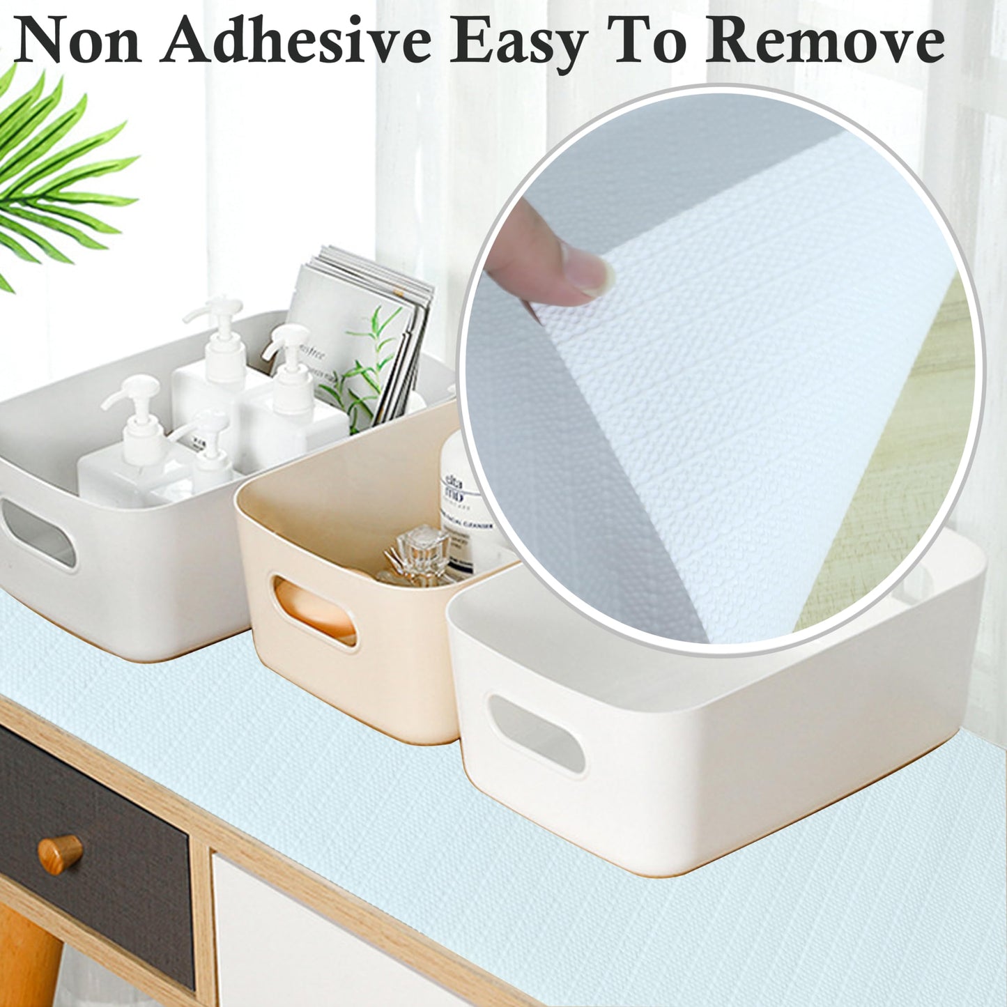 Shelf Liners for Kitchen Cabinets 14 Inch Wide X 20 Ft Non Adhesive Cabinet Drawer Liner Non Slip Water Oil-Proof Strong Grip Pantry Refrigerator Shelves Bathroom Drawer Mat Cupboard Closet Liner
