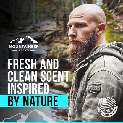 Mountaineer Brand Ultimate Bald Head Care Gifts Bundle For Men | All Natural 5 Step Skin Care for Healthy Scalp & Face | Exfoliate Scrub | Cleanse Wash | Shine Away | Moisturizing Balm | Detox