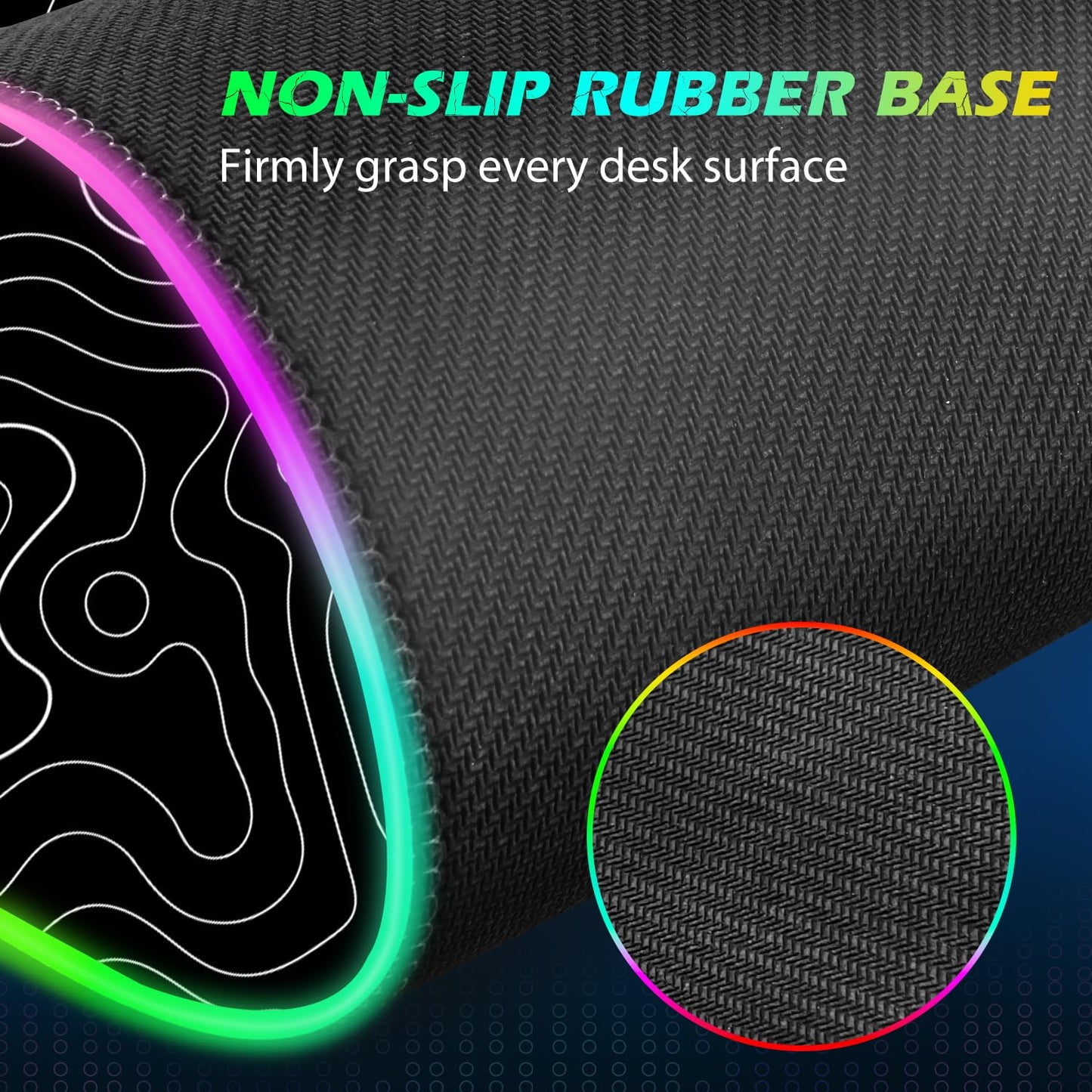 ToLuLu RGB Gaming Wireless Charging Mouse Pad, 5/7.5/10/15W 10 Light Modes LED Mouse Pad Computer Keyboard Mat Mousepad, 800x300x4MM Extended Large Desk Mat for Gaming, MacBook, Laptop, PC, Galaxy
