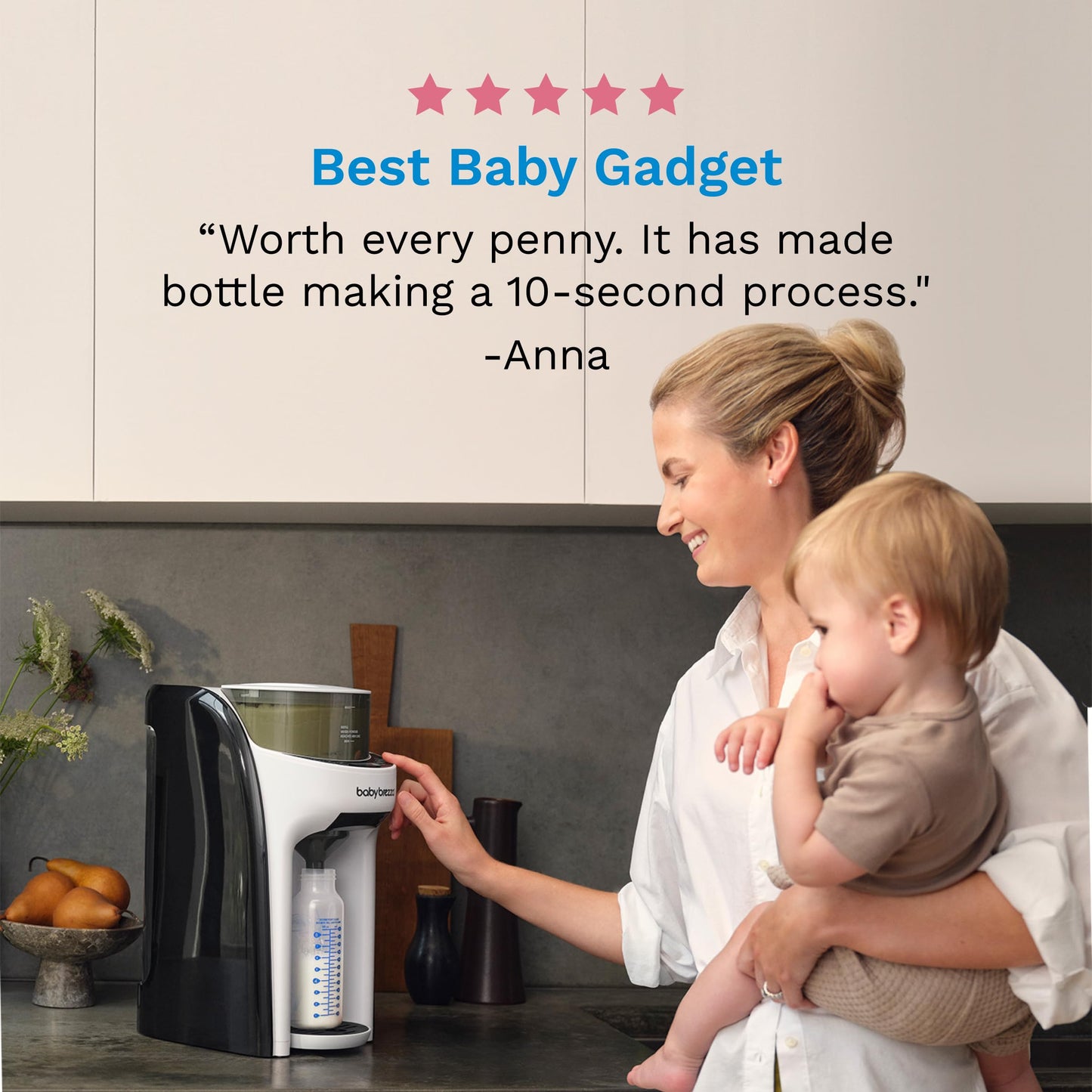Baby Brezza Formula Pro Advanced Formula Dispenser Machine - Automatically Mix a Warm Formula Bottle Instantly - Easily Make Bottle with Automatic Powder Blending, Charcoal