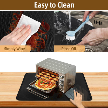 Mee 2ou Hot Pads for Kitchen Heat Resistant Mats for Countertop - 16 x 24 Inches Firproof Silicone Kitchen Counter Countertops Mat Coffee Mat Under Air Fryer Oven Toaster Coffee Maker Protector