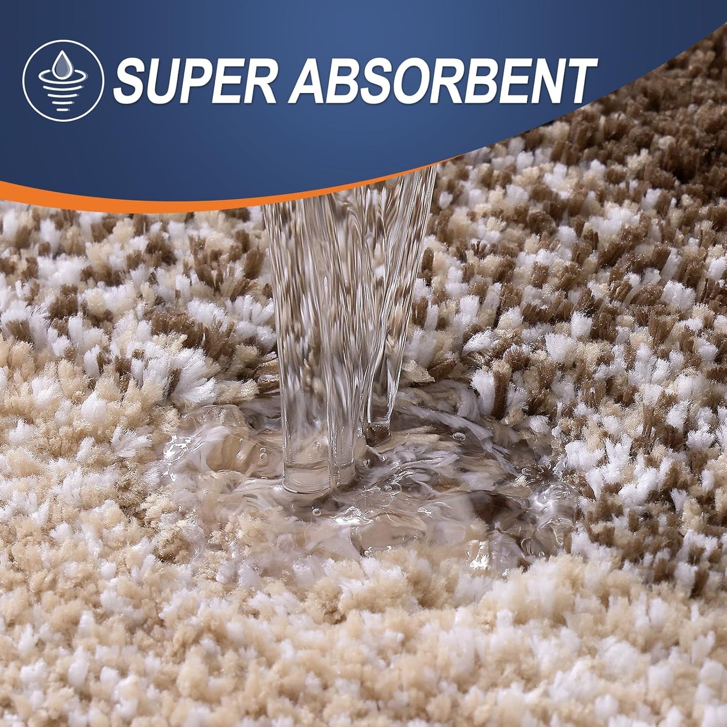 OLANLY Bathroom Rugs - Extra Soft Microfiber Mat 36x24 | Quick Dry, Rubber Backing, Light Brown