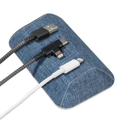 Smartish® Magnetic Cord Holder - Cable Wrangler Organizer with Magnet Clips for Charger Management on Desktop, Nightstand, or Side Table for All Cables, USB-C, Lightning Cables - Lightly Toasted Beige