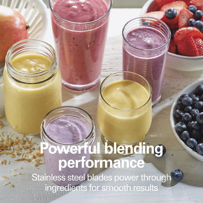 Hamilton Beach Portable Blender for Shakes and Smoothies, 14 Oz BPA Free Travel Cup & Lid, Durable Stainless Steel Blades, Personal Smoothie Blender, Raspberry, 51131G