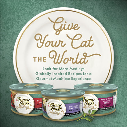 Purina Fancy Feast Wet Cat Food, Medleys Tender Turkey Primavera With Tomatoes, Carrots and Spinach in Broth - (Pack of 24) 3 oz. Cans