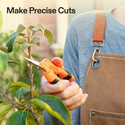 VIVOSUN 3-Pack 6.5 Inch Gardening Scissors Hand Pruner Pruning Shear with Straight Stainless Steel Blades Orange