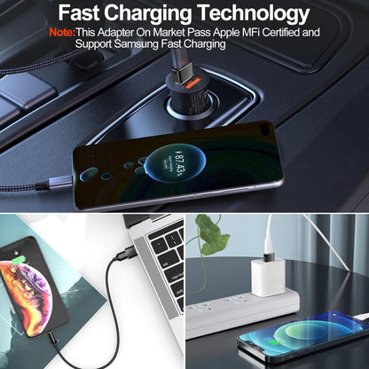 𝟒𝐏𝐚𝐜𝐤 𝐔𝐩𝐠𝐫𝐚𝐝𝐞𝐝 USB to USB C Adapter,Type-C Female to A Male Charger Converter for iPhone 17 Charger,iWatch Ultra SE 9 10,iPhone 17 Pro Max 16 15 12,Samsung S25,AirPods,iPad,Car,PS4