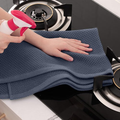 Homaxy 100% Cotton Oversized Waffle Weave Kitchen Dish Towels, 3-Pack Ultra Soft Absorbent Dish Towels, Quick Drying Cleaning Towels, 20 x 28 Inches, Dark Grey