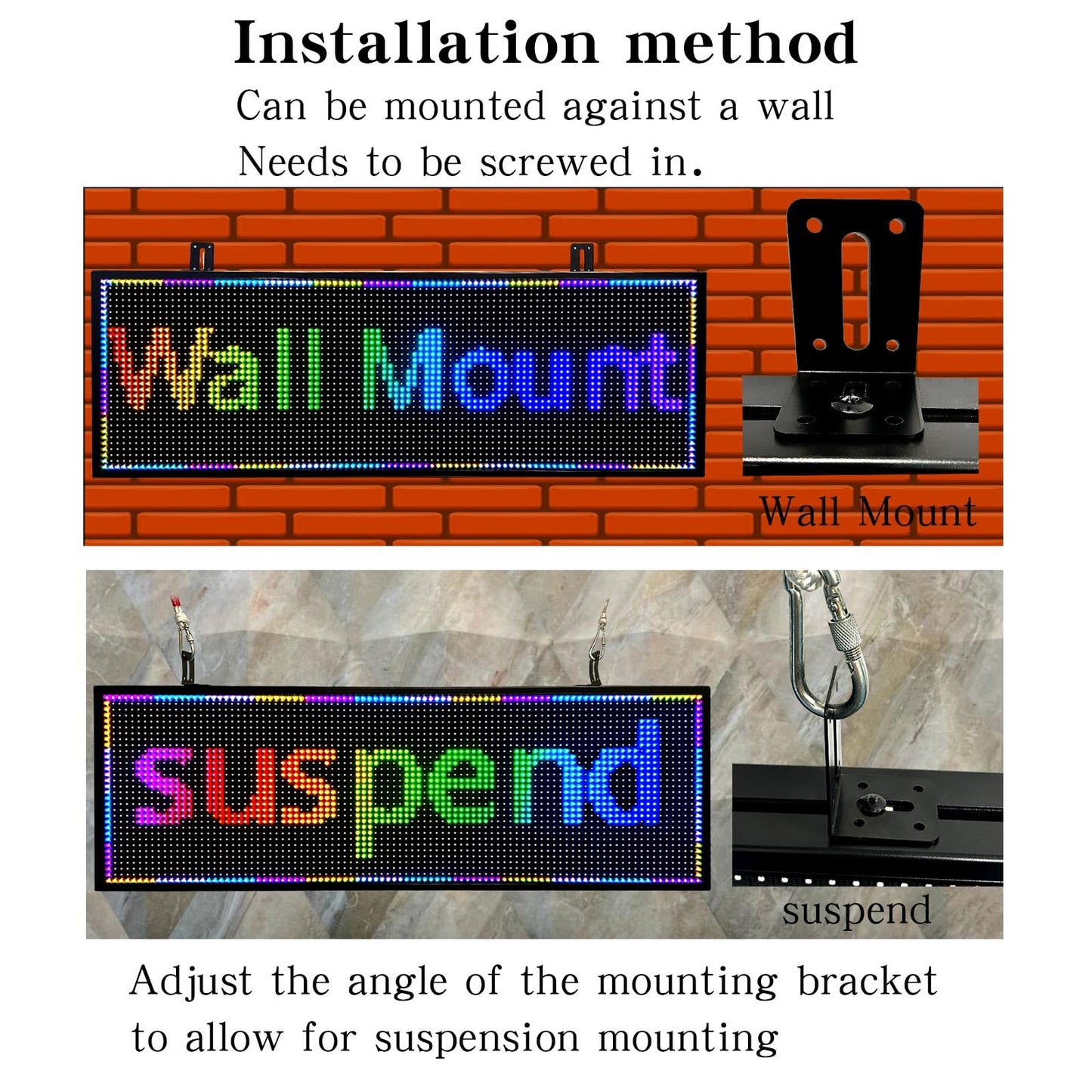 JINBLIZZARD 39"×14" Programmable Led Sign - Scrolling for Business Ads [Indoor/Outdoor] - Digital Message Board with WiFi Control