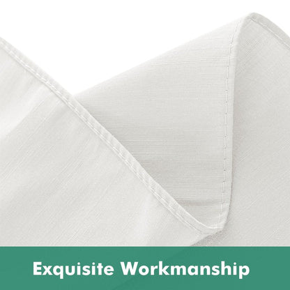 Biscaynebay Wrap Around Bed Skirts with Split Corners for Twin/Twin XL Beds 15" Drop, Ivory Adjustable Elastic Dust Ruffles Easy Fit Wrinkle Resistant Silky Luxurious Fabric Machine Washable