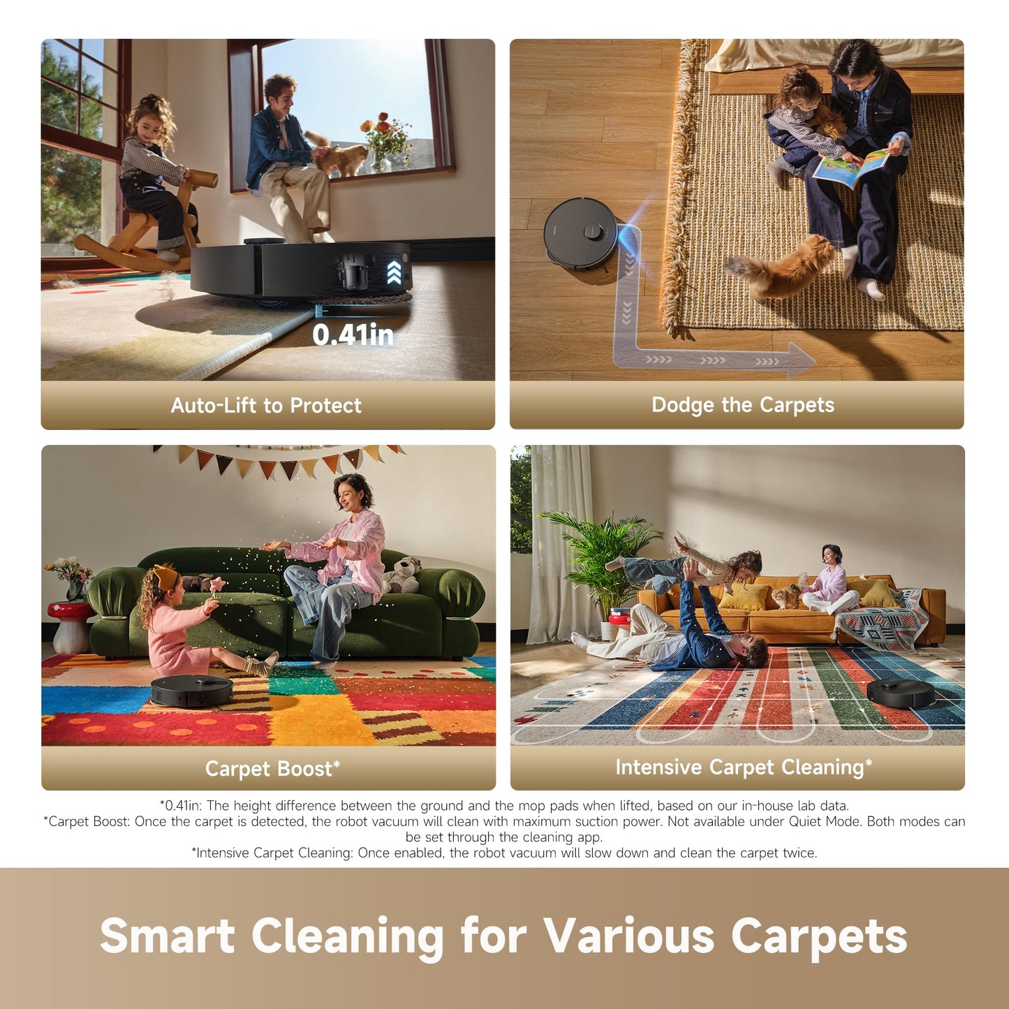 DREAME D30 Ultra CE Robot Vacuum and Mop with Auto Dust Emptying, 25,000Pa Suction, 0.41in Mop Lifting, Multifunctional Base Station, Mop Self-Washing, Smart Obstacle Avoidance, Black