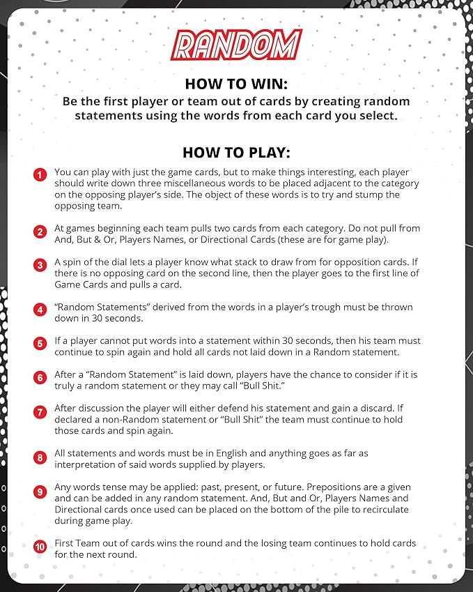 Random Spinner-Based Word Challenge Board Game for 18+ Funny Games Creative Strategy Party Game Spins Creative Wordplay and Card Actions Funny Gen Z College Party Group Player 2–8 Players