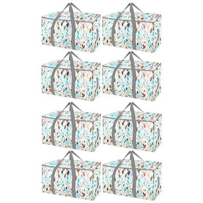 BALEINE 8-Pack Oversized Moving Bags with Reinforced Handles, Heavy-Duty Storage Tote for Clothes, Moving Supplies (Mosaic, 8-Pack)