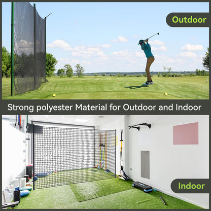 Golf Practice nets for Backyard 15x60ft Driving Real Golf Balls Nylon Netting, Golf Hitting Net for Garage Swing Training, Heavy Duty Sports Netting