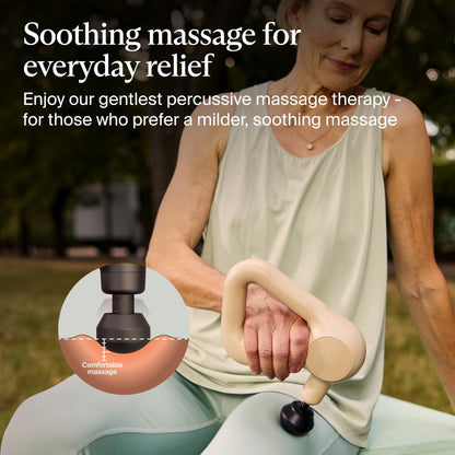 TheraGun Therabody Relief Handheld Percussion Massage Gun - Easy-to-Use, Comfortable & Light Personal Massager for Every Day Pain Relief Massage Therapy in Neck, Back, Leg, Shoulder and Body (Navy)