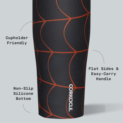 Corkcicle Protein Shaker - Built-In Agitator & Fruit Strainer Lid - 30oz - Miles Morales