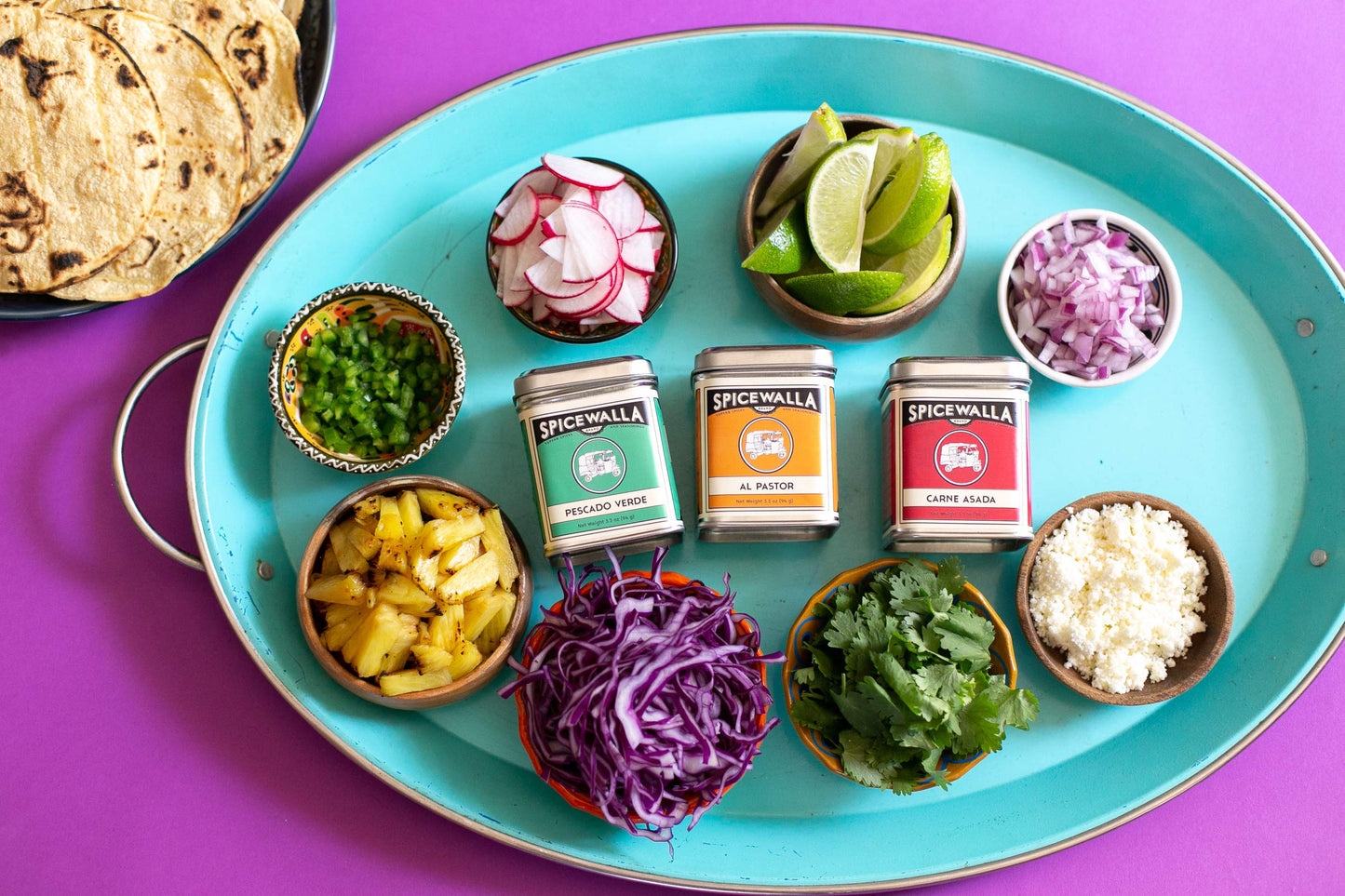 Spicewalla Taco Seasoning 3 Pack | Carne Asada, Al Pastor, Pescado Verde | Gluten Free, Non-GMO, No MSG, Gift Set