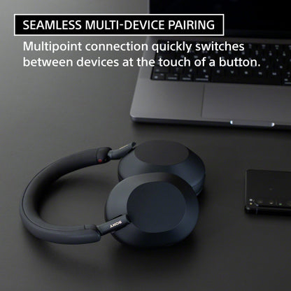 Sony WH-1000XM5 Premium Noise Canceling Headphones, Auto NC Optimizer, 30-Hour Battery, Alexa Voice Control, Black