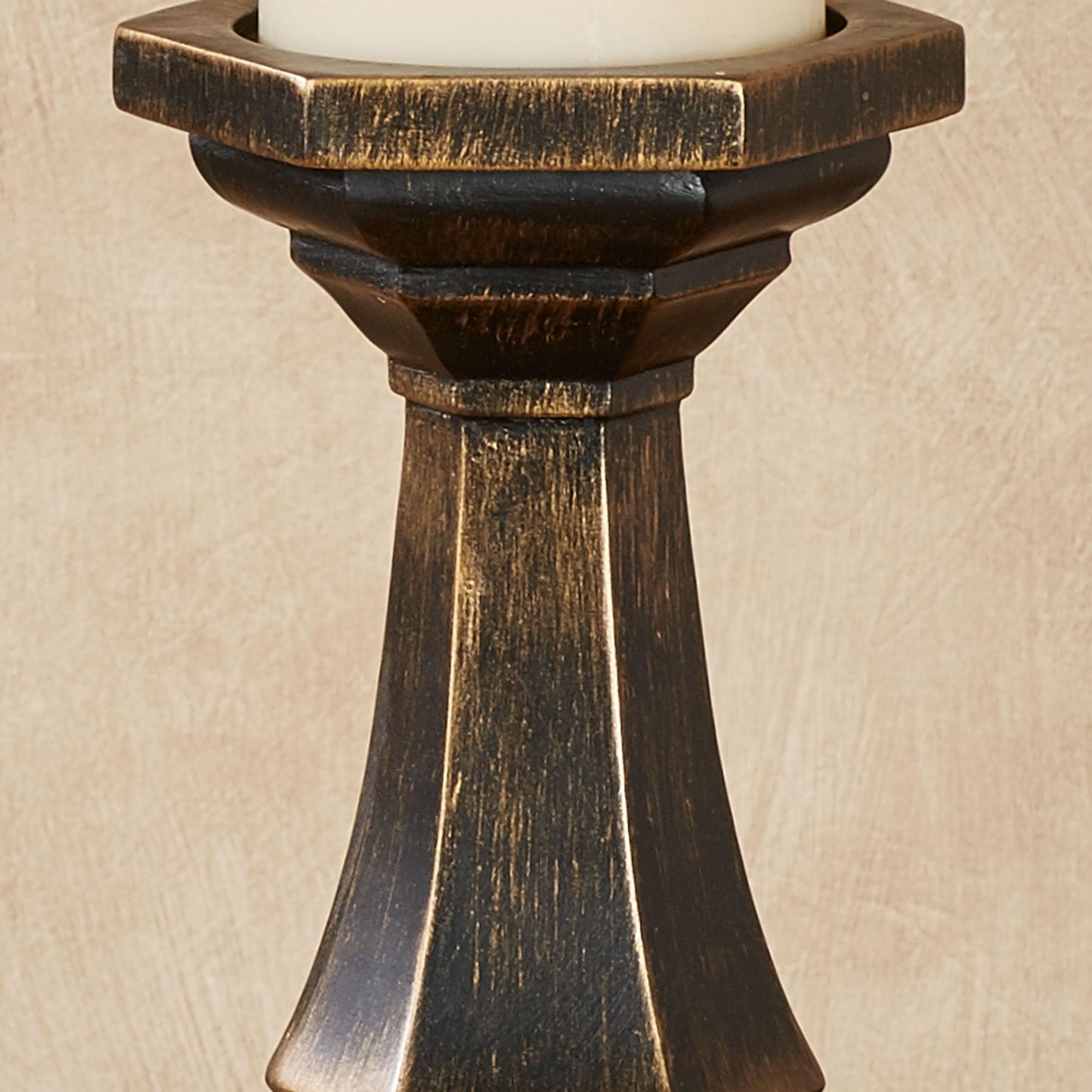 Zane Candleholders Black/Gold Set of Two