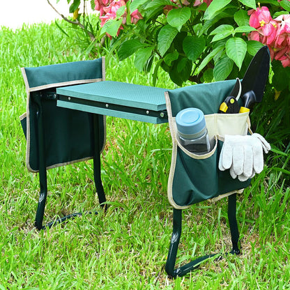 KVR Upgraded Garden Kneeler and Seat with Thicken & Widen Soft Kneeling Pad,Heavy Duty Foldable Gardener Stool with 2 Tool Pouches,Gardening Gifts for Women Mom Men Seniors¡­…