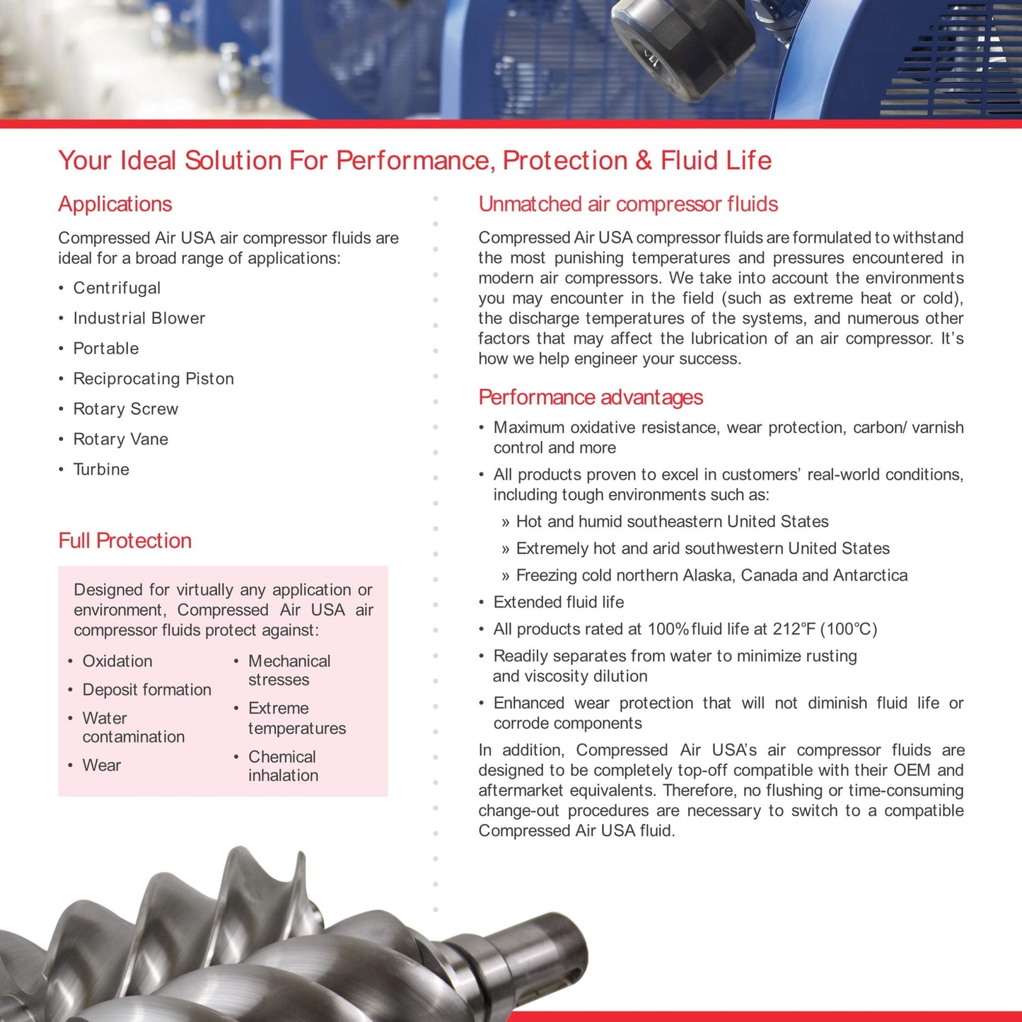 Food Grade 6000 Hour Rotary Screw Air Compressor Lubricating Oil - CompressedAirUSA - XL - Extended Life Oils (1 Gallon)