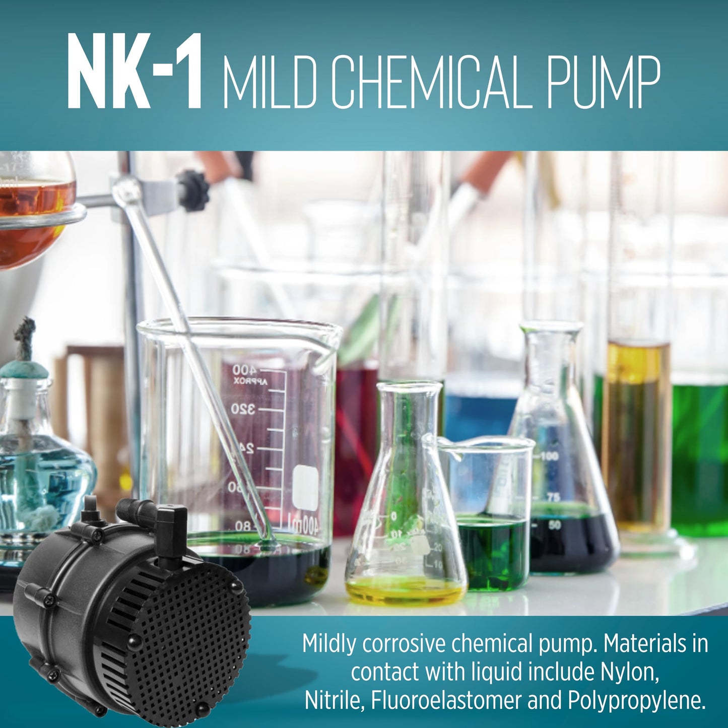 Little Giant "NO KORODE" 115-Volt, 1/150 HP, 210 GPH NK-1 Mild Acid, Alkalis and Hard Water Submersible Centrifugal Pump, Black, 526003