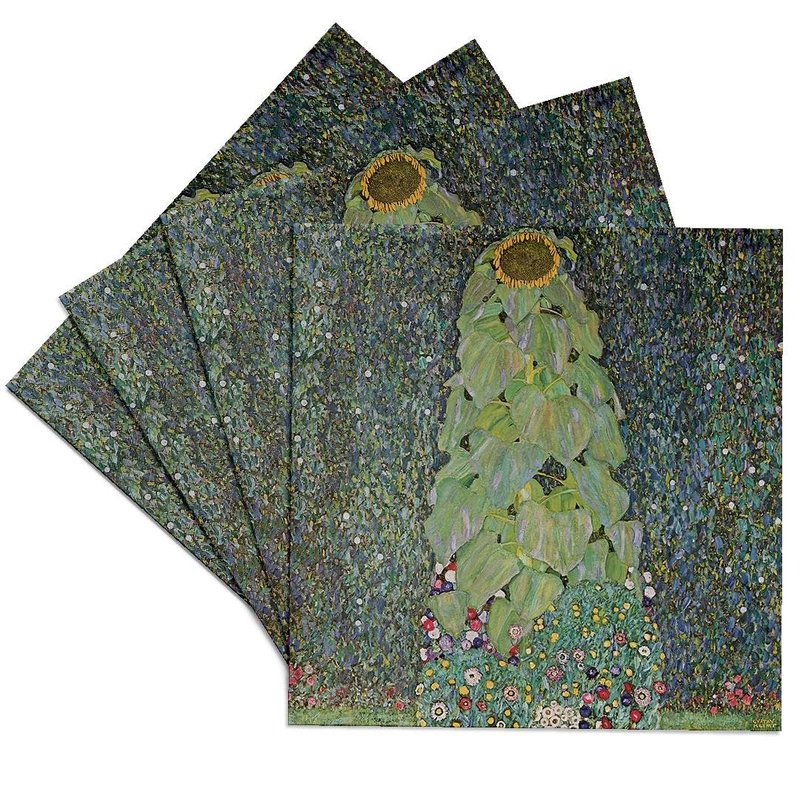 3dRose CST_126485_3 The Sunflower by Gustav Klimt Ceramic Tile Coasters, Set of 4
