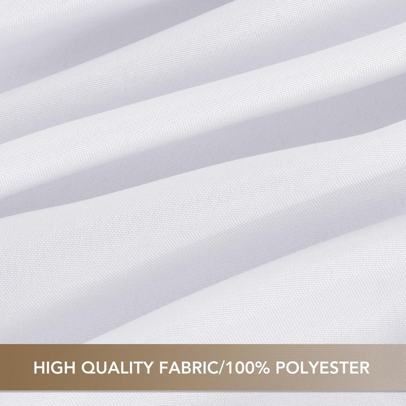 sancua White Round Tablecloth 108 Inch Diameter, 6 Pack - Circle Polyester Fabric Table Cloth for Wedding Party Reception Banquet Birthday, Washable Formal Table Cover (Fit 42-96 Inch Tables)