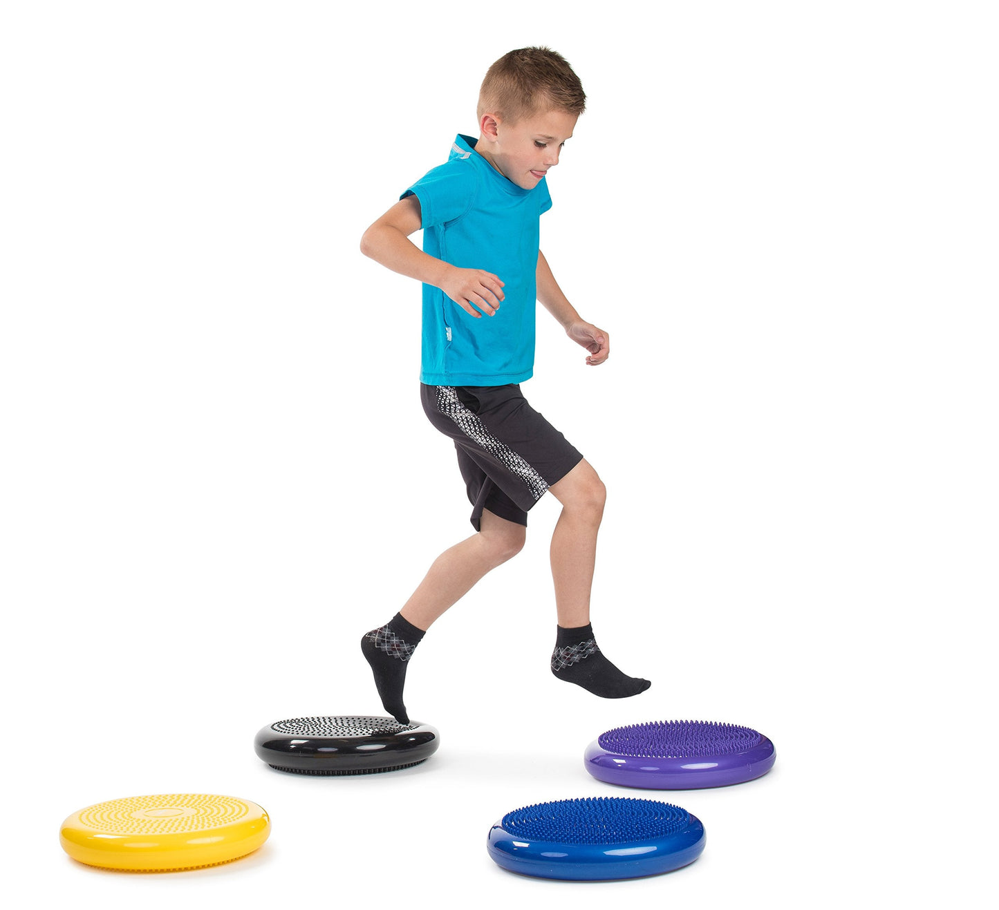 Inflated Stability Wobble Cushion, Including Free Pump/Exercise Fitness Core Balance Disc,Blue,size: 13 inches / 33 cm diameter