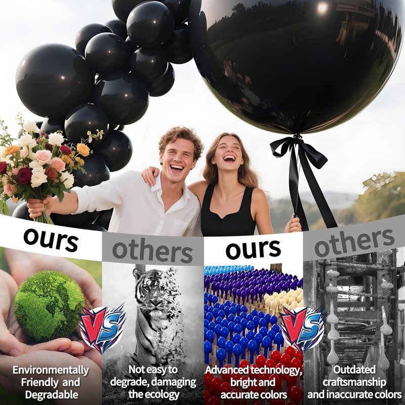 LEEZZIZZ 36 Inch Giant Balloons, 9 Pcs Jumbo Large Latex Balloons Bluk for Kid's Party Wedding Birthday Supply Decorations.