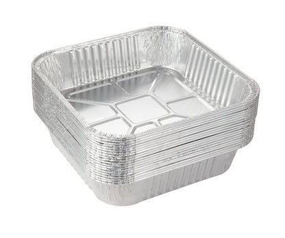 Waytiffer 25pack- 8 x 8 Aluminum foil Pans Disposable Heavy Duty Square baking Cake Pan, Cooking Tins Homemade Breads Oven Pans,Foil Pan, Baking pan Roasting