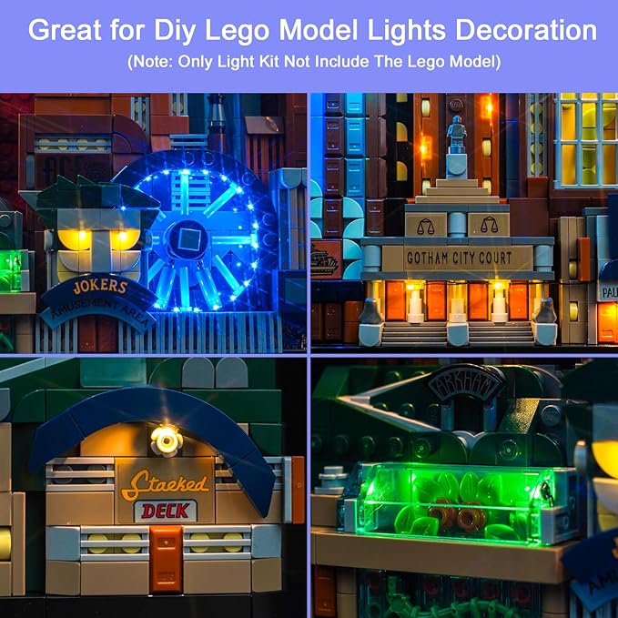 Upgraded Led Light Kit for Lego The Animated Series Gotham City Building Set Compatible with Lego 76271 Best Gifts for Adults (Model Not Included)