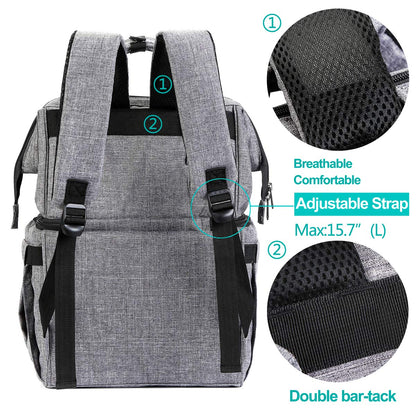 AmHoo Insulated Lunch Box Cooler Backpack Waterproof Leak-proof Lunch Bag Tote For Men Women Hiking Beach Picnic Trip with Strongest YKK Zipper Black