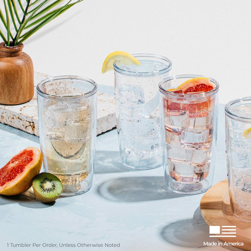 Tervis Made in USA Double Walled Kelly Ventura Insulated Tumbler Cup Keeps Drinks Cold & Hot, 16oz 4pk, Bloom Slate