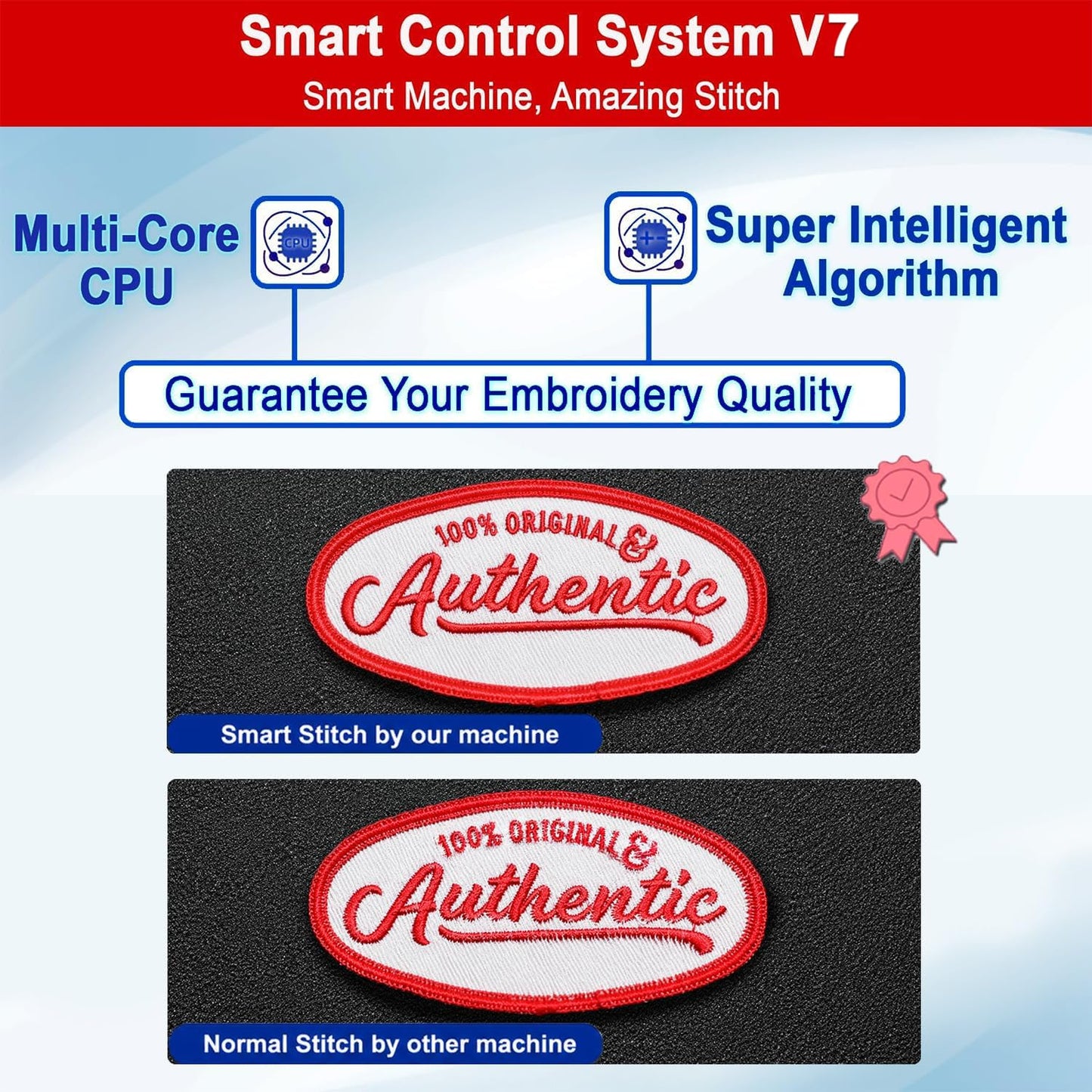Smartstitch S-1201 Compact Embroidery Machine with 12 Needles, 1200SPM Max Speed, 10“ Screen, Wifi, 9.5"x12.6" Embroidery Area, Your First Commercial Embroidery Machine for Flat, Hat, T-shirt and more