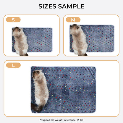 Luciphia 1 Pack 3 Blankets Super Soft Cute Dot Pattern Pet Blanket Flannel Throw for Dog Puppy Cat Large(41x31), Grey