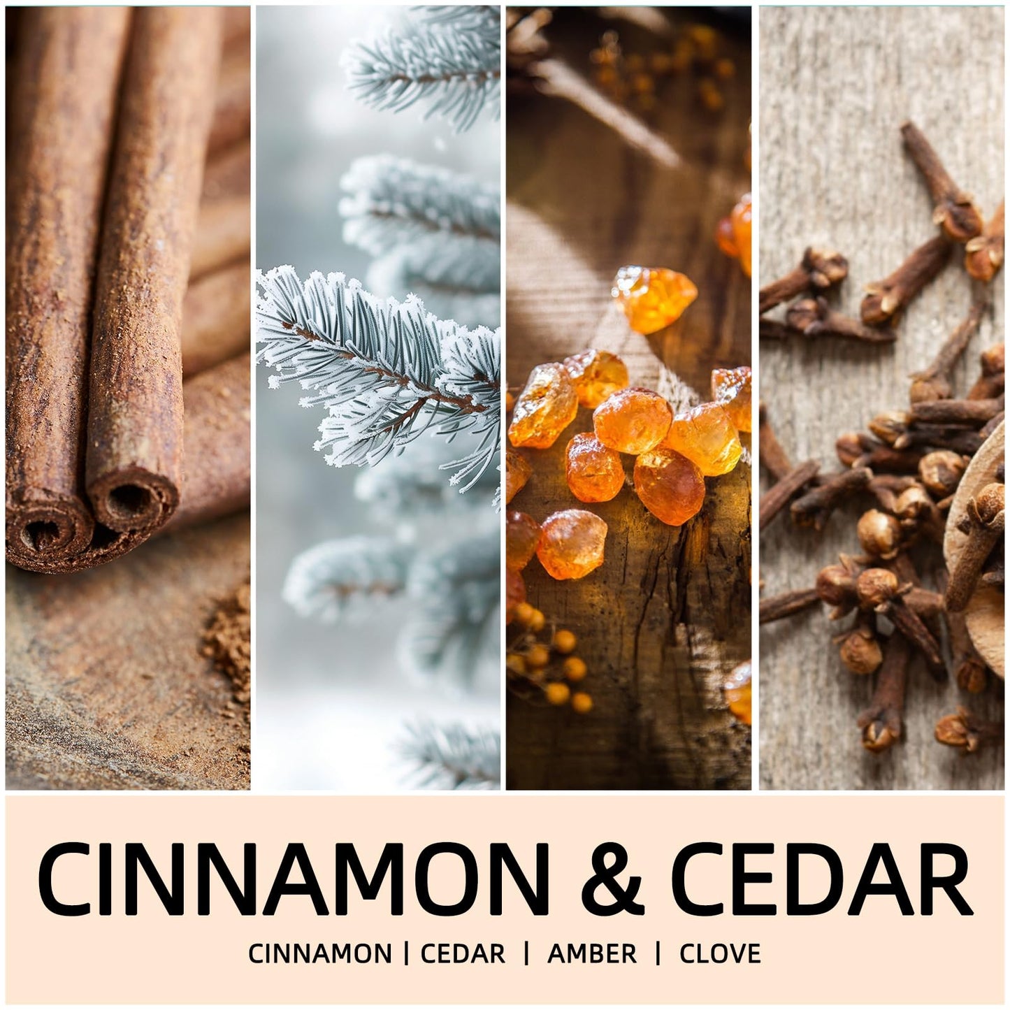 Fall Candles, Cinnamon & Cedar Scented Soy Candles, Autumn/Holiday/Halloween/Birthday/Christmas Gifts for Women & Men, 50-Hours Burning Time (7Oz)