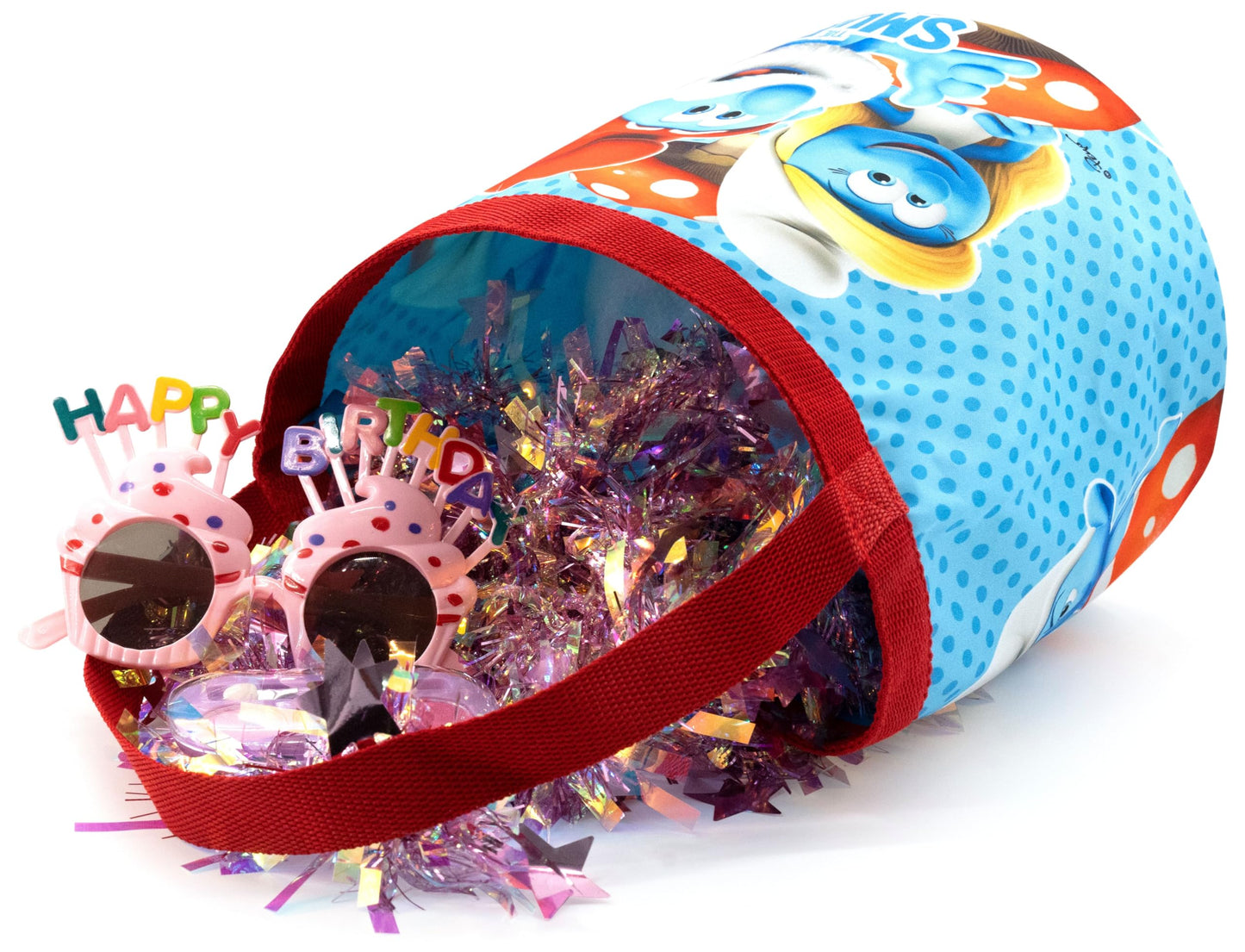 Smurfs Tote Bag for Kids | Collapsible Halloween Trick or Treat Bag, Candy Tote, and Reusable Easter Basket | Smurfs Travel Tote, Shopping Bag, or Party Carryall | Ages 3+